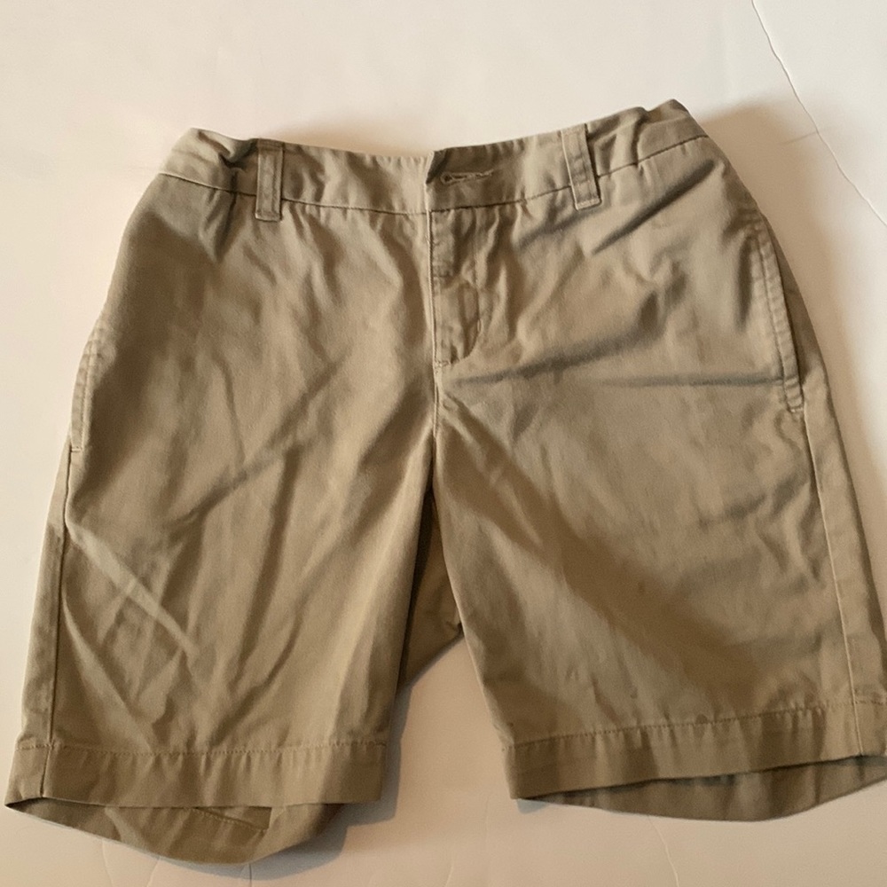Lands End khaki shorts, size 10 C picture for small stain on the front